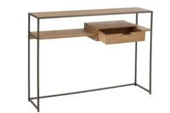 Hellin Consoles Et Drapiers Console Design En Bois Et Métal Avec 1 Tiroir -Marquee Magasin console design en bois et metal avec 1 tiroir 3