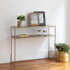 Passage Vernet Consoles Et Drapiers Console Double Niveau En Métal Or -Marquee Magasin console double niveau en metal or 4