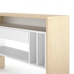 Symbiosis Consoles Et Drapiers Console Effet Bois Chêne Clair Et Blanc 7 Symbiosis Consoles Et Drapiers Console Effet Bois Chêne Clair Et Blanc -Marquee Magasin console effet bois chene clair et blanc 2