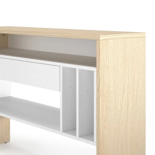 Symbiosis Consoles Et Drapiers Console Effet Bois Chêne Clair Et Blanc 5 Symbiosis Consoles Et Drapiers Console Effet Bois Chêne Clair Et Blanc – Image 3