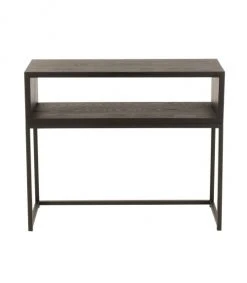 Calicosy Consoles Et Drapiers Console Effet Bois Foncé Avec Casier Ouvert - L91 Cm -Marquee Magasin console effet bois fonce avec casier ouvert l91 cm 2