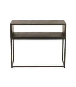 Calicosy Consoles Et Drapiers Console Effet Bois Foncé Avec Casier Ouvert - L91 Cm -Marquee Magasin console effet bois fonce avec casier ouvert l91 cm 3