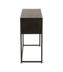 Calicosy Consoles Et Drapiers Console Effet Bois Foncé Avec Casier Ouvert - L91 Cm -Marquee Magasin console effet bois fonce avec casier ouvert l91 cm 4