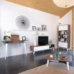 Symbiosis Consoles Et Drapiers Console Effet Bois Noyer Et Blanc 9 Symbiosis Consoles Et Drapiers Console Effet Bois Noyer Et Blanc -Marquee Magasin console effet bois noyer et blanc 3