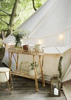 Madam Stoltz Consoles Et Drapiers Console En Bambou Beige -Marquee Magasin console en bambou beige 1