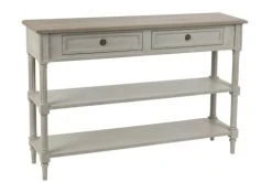 Hellin Consoles Et Drapiers Console En Bois 2 Tiroirs 2 Tablettes