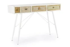 Hellin Consoles Et Drapiers Console En Bois 3 Tiroirs -Marquee Magasin console en bois 3 tiroirs 1