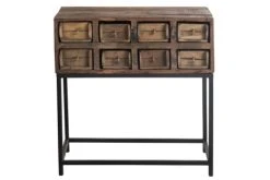 Hellin Consoles Et Drapiers Console En Bois 8 Tiroirs Sur Pieds Métal -Marquee Magasin console en bois 8 tiroirs sur pieds metal 2