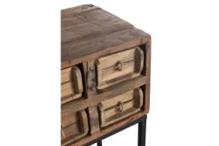 Hellin Consoles Et Drapiers Console En Bois 8 Tiroirs Sur Pieds Métal -Marquee Magasin console en bois 8 tiroirs sur pieds metal 4