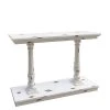 MOYCOR Consoles Et Drapiers Console En Bois Avec Colonnes Blanches L 120 Cm -Marquee Magasin console en bois avec colonnes blanches l 120 cm