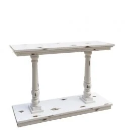 MOYCOR Consoles Et Drapiers Console En Bois Avec Colonnes Blanches L 120 Cm