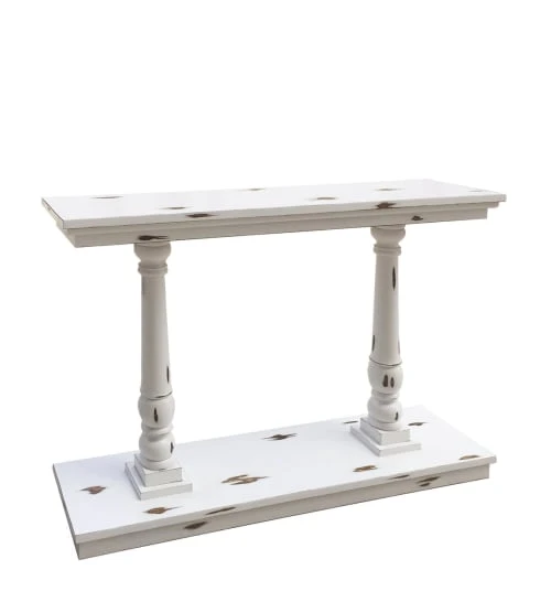 MOYCOR Consoles Et Drapiers Console En Bois Avec Colonnes Blanches L 120 Cm 3 MOYCOR Consoles Et Drapiers Console En Bois Avec Colonnes Blanches L 120 Cm