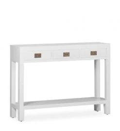 MOYCOR Consoles Et Drapiers Console En Bois Blanc L 110 Cm