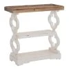 Mathi Design Consoles Et Drapiers Console En Bois Blanc Patiné L 80 -Marquee Magasin console en bois blanc patine l 80