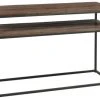 Hellin Consoles Et Drapiers Console En Bois Brut Et Métal -Marquee Magasin console en bois brut et metal