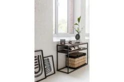 Hellin Consoles Et Drapiers Console En Bois Brut Et Métal -Marquee Magasin console en bois brut et metal 3