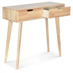 Wadiga Consoles Et Drapiers Console En Bois D'hévéa 2 Tiroirs -Marquee Magasin console en bois d hevea 2 tiroirs 3