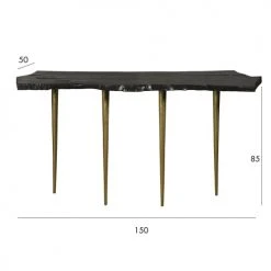 Now’s Home Consoles Et Drapiers Console En Bois De Litchi Noir -Marquee Magasin console en bois de litchi noir 5