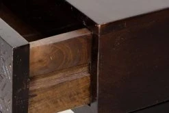 GINER Y COLOMER Consoles Et Drapiers Console En Bois De Manguier Et Pieds En Métal Noyer Foncé -Marquee Magasin console en bois de manguier et pieds en metal noyer fonce 2