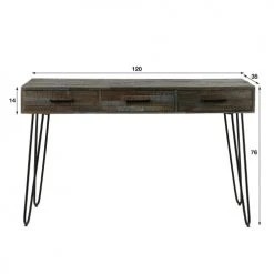 Mathi Design Consoles Et Drapiers Console En Bois Et Acier L 120 -Marquee Magasin console en bois et acier l 120 10