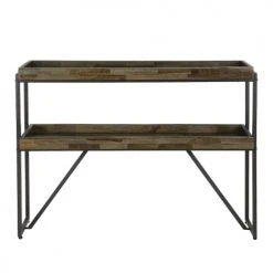 Mathi Design Consoles Et Drapiers Console En Bois Et Acier L 120