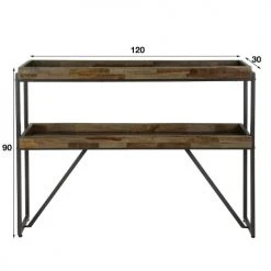 Mathi Design Consoles Et Drapiers Console En Bois Et Acier L 120 -Marquee Magasin console en bois et acier l 120 13
