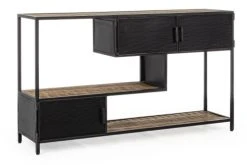 Hellin Consoles Et Drapiers Console En Bois Et Métal 3 Portes -Marquee Magasin console en bois et metal 3 portes 1