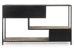 Hellin Consoles Et Drapiers Console En Bois Et Métal 3 Portes -Marquee Magasin console en bois et metal 3 portes 3