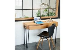 Hellin Consoles Et Drapiers Console En Bois Et Métal Moderne 2 Tiroirs -Marquee Magasin console en bois et metal moderne 2 tiroirs 2