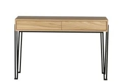 Hellin Consoles Et Drapiers Console En Bois Et Métal Moderne 2 Tiroirs -Marquee Magasin console en bois et metal moderne 2 tiroirs 3