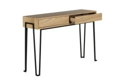 Hellin Consoles Et Drapiers Console En Bois Et Métal Moderne 2 Tiroirs -Marquee Magasin console en bois et metal moderne 2 tiroirs 4