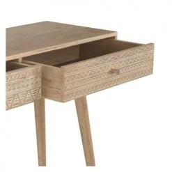 Rendez Vous Déco Consoles Et Drapiers Console En Bois Gravé 2 Tiroirs -Marquee Magasin console en bois grave 2 tiroirs 3