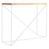 Custom Form Consoles Et Drapiers Console En Bois Massif Clair Et Métal Blanc L100cm -Marquee Magasin console en bois massif clair et metal blanc l100cm