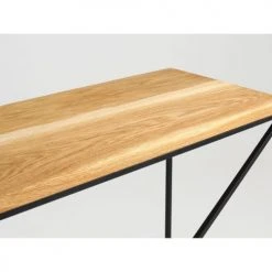 Custom Form Consoles Et Drapiers Console En Bois Massif Clair Et Métal Noir L100cm -Marquee Magasin console en bois massif clair et metal noir l100cm 4