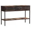 Rendez Vous Déco Consoles Et Drapiers Console En Bois Recyclé Et Métal 3 Tiroirs -Marquee Magasin console en bois recycle et metal 3 tiroirs