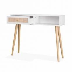 Alice's Garden Consoles Et Drapiers Console En Cannage Blanche -Marquee Magasin console en cannage blanche 3