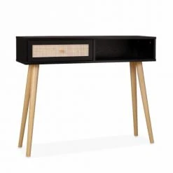 Alice's Garden Consoles Et Drapiers Console En Cannage Noire
