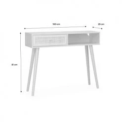 Alice's Garden Consoles Et Drapiers Console En Cannage Vert Céladon -Marquee Magasin console en cannage vert celadon 4