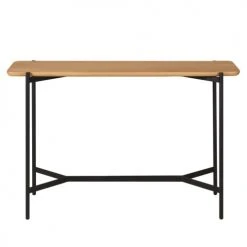 Zago Consoles Et Drapiers Console En Chêne Naturel Vernis Et Métal Noir