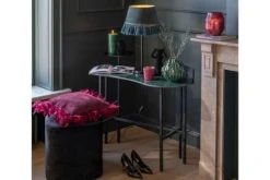 Hellin Consoles Et Drapiers Console En Marbre Et Métal Noir L110 -Marquee Magasin console en marbre et metal noir l110 1