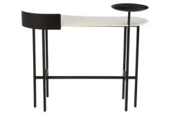 Hellin Consoles Et Drapiers Console En Marbre Et Métal Noir L110 -Marquee Magasin console en marbre et metal noir l110 9