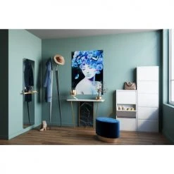 Kare Design Consoles Et Drapiers Console En Marbre Minéral Blanc Et Acier Doré -Marquee Magasin console en marbre mineral blanc et acier dore 1