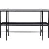 Kare Design Consoles Et Drapiers Console En Marbre Minéral Noir Et Acier -Marquee Magasin console en marbre mineral noir et acier