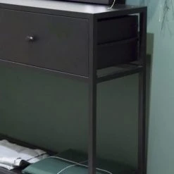 Decoclico Factory Consoles Et Drapiers Console En Métal 2 Tiroirs Noir -Marquee Magasin console en metal 2 tiroirs noir 2