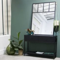 Decoclico Factory Consoles Et Drapiers Console En Métal 2 Tiroirs Noir -Marquee Magasin console en metal 2 tiroirs noir 3