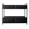 Decoclico Factory Consoles Et Drapiers Console En Métal 4 Tiroirs Noir -Marquee Magasin console en metal 4 tiroirs noir