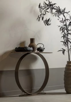 Bepurehome Consoles Et Drapiers Console En Métal Champagne -Marquee Magasin console en metal champagne 1