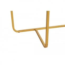 Wadiga Consoles Et Drapiers Console En Métal Doré Et Plateau En Marbre Blanc 98x35x77cm -Marquee Magasin console en metal dore et plateau en marbre blanc 98x35x77cm 3