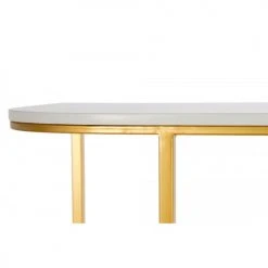 Wadiga Consoles Et Drapiers Console En Métal Doré Et Plateau En Marbre Blanc 98x35x77cm -Marquee Magasin console en metal dore et plateau en marbre blanc 98x35x77cm 4