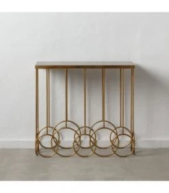 Ixia Consoles Et Drapiers Console En Métal Doré Et Plateau En Marbre Noir -Marquee Magasin console en metal dore et plateau en marbre noir 2